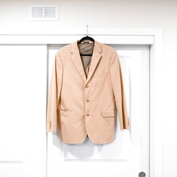 J. Crew Size 42R Classic Neutral Cotton Blazer - Picture 2 of 8